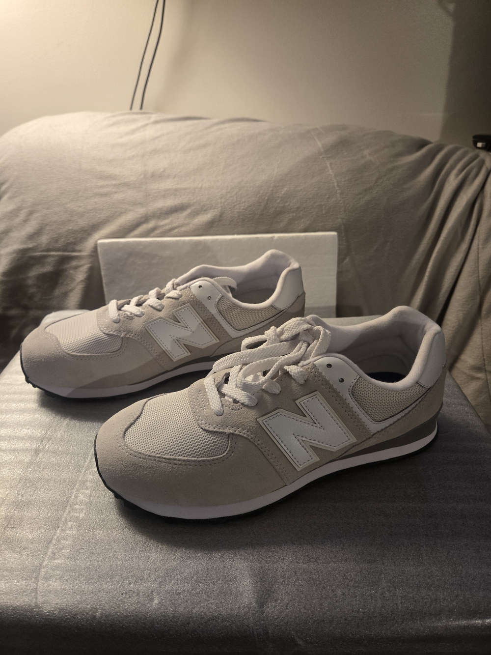 New Balance Nimbus Cloud (Beige&White) Casual Sneakers